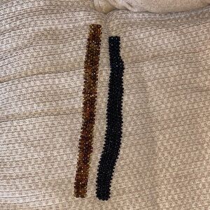 🤎♠️🤎NWOT Beaded Headbands Set in Black and Brown